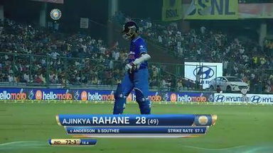 IND vs NZ 2016, 2nd ODI: Ajinkya Rahane Wicket