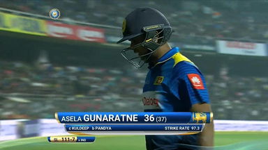 IND vs SL 2017, 3rd T20I: Asela Gunaratne Wicket