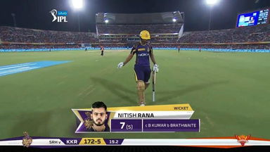 M54: SRH vs KKR – Nitish Rana Wicket
