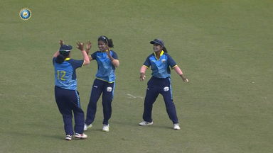 Senior Women's T20 Trophy 2023 QF 1: Rocket Throw: Amanjot Kaur's brilliant direct hit to run Punam Raut out