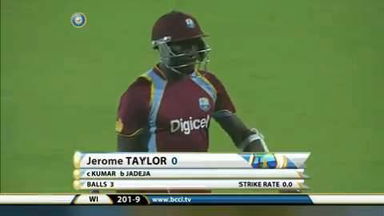 2ND ODI: IND vs WI – Jerome Taylor Wicket