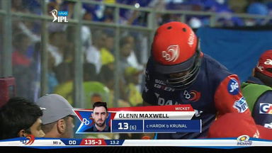 M09: MI vs DD – Glenn Maxwell Wicket