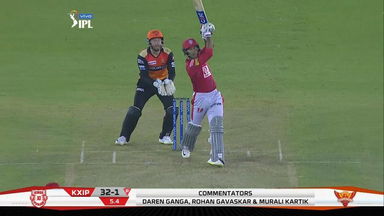 M22: KXIP vs SRH – Mayank Agarwal Six