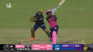 M56: KKR vs RR – Sanju Samson Six
