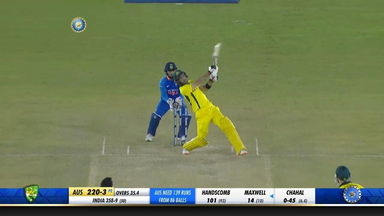 IND vs AUS 2019, 4th ODI: Glenn Maxwell Six