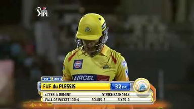 M2: CSK vs DD – Francois du Plessis Wicket