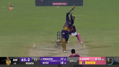 M56: KKR vs RR – Venkatesh Iyer Six