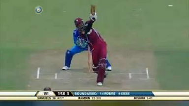 1ST ODI: IND vs WI – Marlon Samuels Six