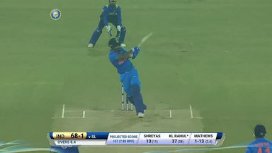 IND vs SL 2017, 1st T20I: KL Rahul Six