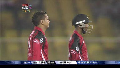 M16: TTN vs T&T –  David Wiese c Badree b Narine