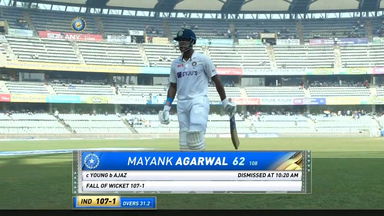 IND vs NZ 2021, 2nd Test, Day 3: Mayank Agarwal Wicket