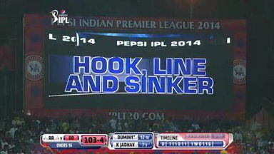 M23: DD vs RR–  Kedar Jadhav Six