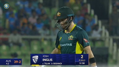 IND vs AUS 2023-24, 2ND T20I: Josh Inglis Wicket