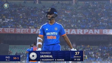 IND vs AUS 2023-24, 4TH T20I: Yashasvi Jaiswal Wicket