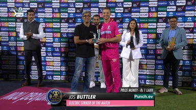 M19: RR vs RCB – Punch.ev Electric Striker of the Match – Jos Buttler