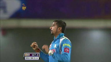 M65: KKR vs PWI – Ryan ten Doeschate Wicket