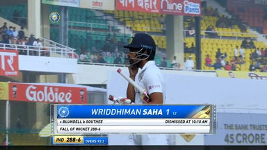 IND vs NZ 2021, 1st Test, Day 2: Wriddhiman Saha Wicket