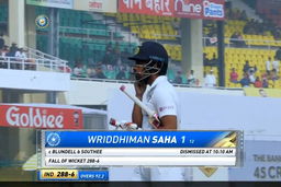 IND vs NZ 2021, 1st Test, Day 2: Wriddhiman Saha Wicket