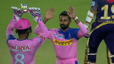 M43: KKR vs RR – Fall of Wickets
