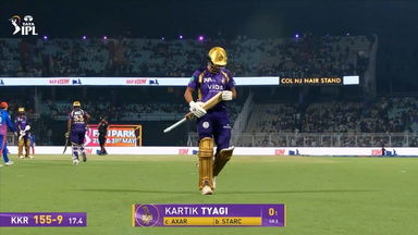 IPL 2026 M70: KKR vs DC - Kartik Tyagi Wicket