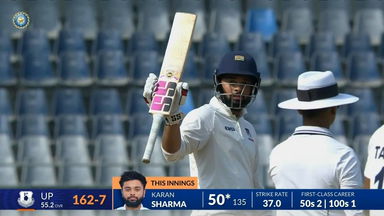 Ranji Trophy 2023/24, Mumbai vs Uttar Pradesh: Karan Sharma's gritty 67* takes Uttar Pradesh past the finish line