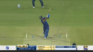 IND vs SL 2022, 1ST T20I: Shreyas Iyer Six