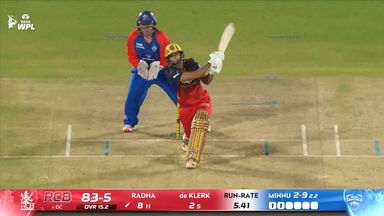 Six: Match 15, Royal Challengers Bengaluru vs Delhi Capitals, WPL 2026: Radha Yadav Six