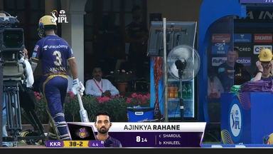 M19: KKR vs DC – Ajinkya Rahane Wicket