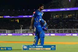 IPL 2026 M65: KKR vs MI - Tilak Varma Wicket