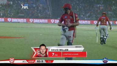 M37: DC vs KXIP – David Miller Wicket