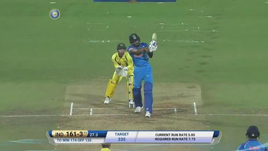 IND vs AUS 2017, 4th ODI: Hardik Pandya Six