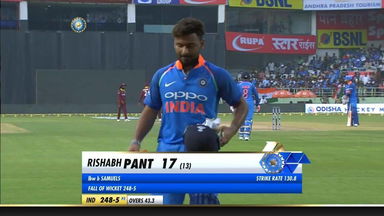IND vs WI 2018, 2nd ODI: Rishabh Pant Wicket