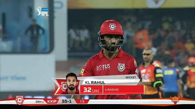 M25: SRH vs KXIP –  KL Rahul Wicket