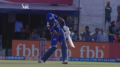 M09: KXIP vs MI –  Hardik Pandya Six