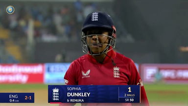 IND-W vs ENG-W 2023, 1ST T20I: Sophia Dunkley Wicket