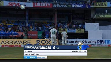 IND vs SA 2019, 1st Test, Day 3: Vernon Philander Wicket