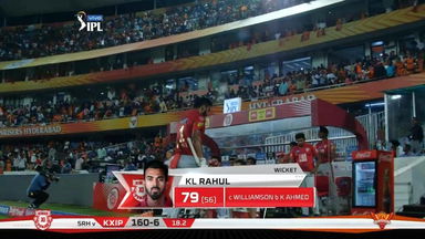 M48: SRH vs KXIP – KL Rahul Wicket