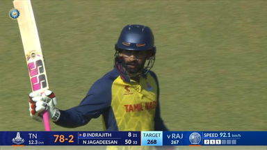 Vijay Hazare Trophy 2025 PQF2, Rajasthan vs Tamil Nadu: N Jagadeesan's blistering knock of 65(52)