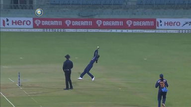Brilliant caught & bowled, courtesy Radha Yadav