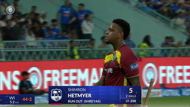 IND vs WI 2026, 1st T20I: Shimron Hetmyer Wicket