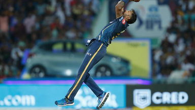Safe hands: Calm Hardik takes a tricky catch