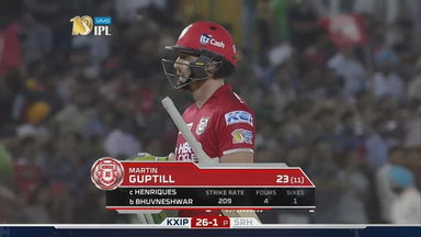 M33: KXIP vs SRH – Martin Guptill Wicket