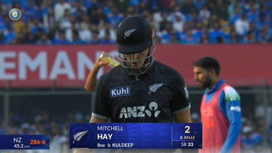 IND vs NZ 2026, 3rd ODI: Mitchell Hay Wicket