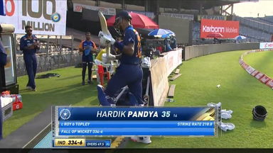 IND vs ENG 2021, 2nd ODI :  Hardik Pandya Wicket