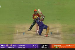 IPL 2025 M68: SRH vs KKR - Harshit Rana Six
