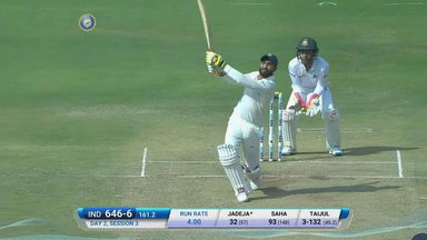IND vs BAN 2017 - 1st Test day 2 : Ravindra Jadeja six