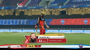 M19: RCB vs DC – Moeen Ali Wicket