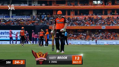 M04: SRH vs RR –  Harry Brook  Wicket