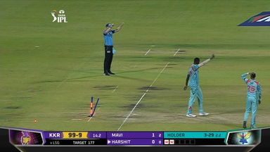 M53: LSG vs KKR – Harshit Rana Wicket