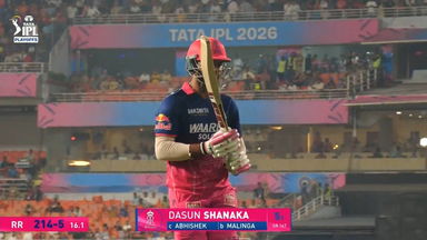 IPL 2026 Eliminator: SRH vs RR - Dasun Shanaka Wicket